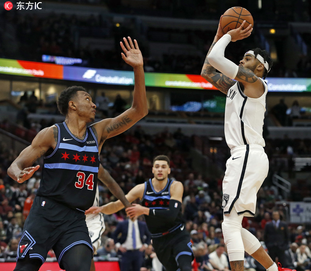 公牛队与篮网队展开激烈角逐